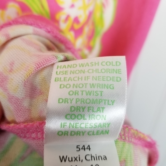 Lilly Pulitzer Ruffle Dress Floral Silk Blend Midi Flutter Sleeve Stretch V neck - Picture 8 of 10